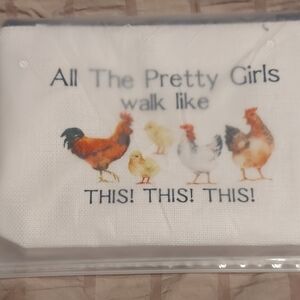 Charming Cosmetic Bag with "CHICK"  Design